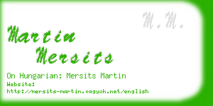 martin mersits business card